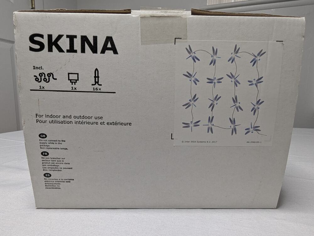 IKEA SKINA Dragonfly Indoor Outdoor LED String Lights Cottage Fairycore